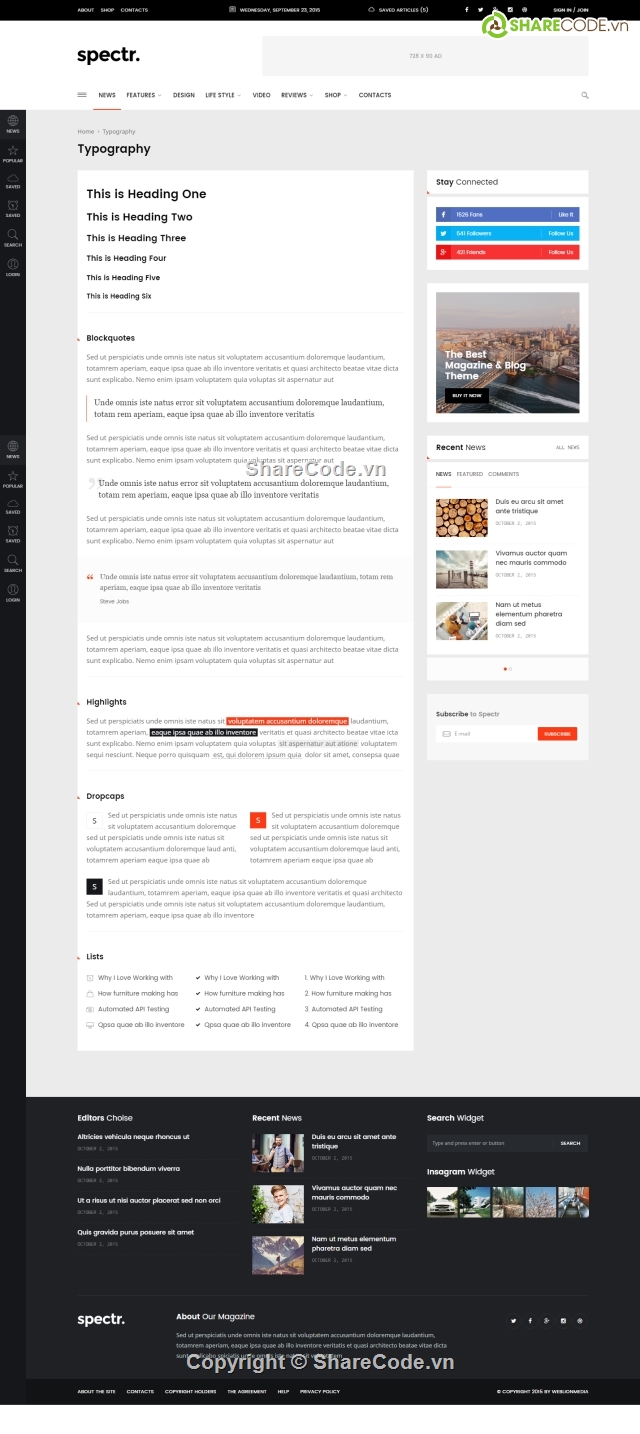 theme html,theme tin tuc,website báo chí,website đẹp dùng bootstrap,template bootstrap